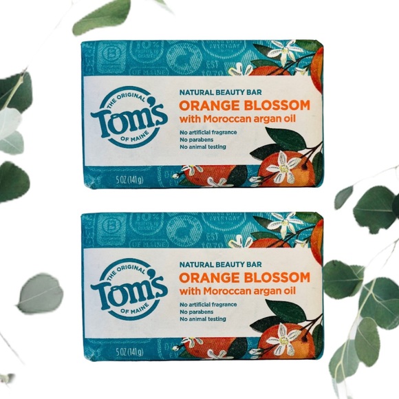 Tom's Other - Orange Blossom Natural Beauty Bar Tom's Of Maine Bar Soap 5 Oz Each